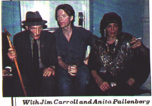 William S. Burroughs, Jim Carroll, and Anita Pallenberg