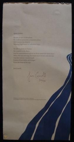River Jordan (2001) - Broadside by Jim Carroll - signed & numbered