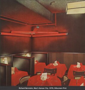 Max's Kansas City back room silkscreen print by Richard Bernstein