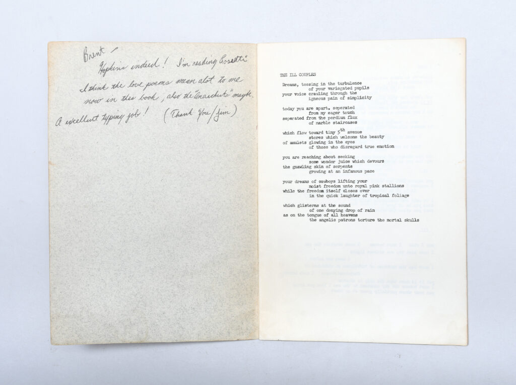 Organic Trains signed by JC to Brent "Bunty Gargen" Garren - Photo by Peter Harrington (www.peterharrington.co.uk)