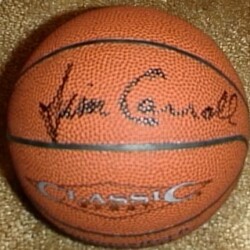 Miniature Basketball Signed by Jim Carroll Miniature Basketball Signed by Jim Carroll