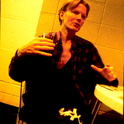 Jim Carroll at Massachusetts College of Art,
Boston, MA, 9 May 1998 - Photographs by Jaime Beebe