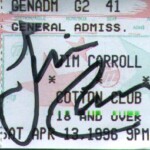 Cotton Club (1996) - Autographed Ticket Stub - Jerry Leveillee
