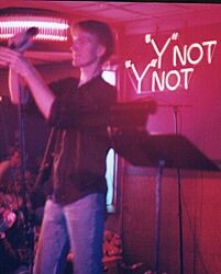 Jim Carroll at Y-Not II, Milwaukee, WI 5/7/1999 - Photo by Doug Krimmer