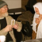JC meets Mother Theresa: Two Catholics Connect. Jim Carroll Meets Linda Montano.
Linda Montano "is a very famous performance artist and former nun and one of my mentors. She stayed at my place about a year ago when she came in for a show she was in at the Guggenheim. The next morning I took her to Balducci's so she and Jim, these two great Catholics, could meet. She also channels Mother Theresa and when she met Jim, she arrived in that mode. She blessed Jim and he took it very seriously. I felt blest just to be there." - Veronica Vera (Jim Carroll's next-door neighbor in Chelsea) JC meets Mother Theresa: Two Catholics Connect. Jim Carroll Meets Linda Montano. Linda Montano "is a very famous performance artist and former nun and one of my mentors. She stayed at my place about a year ago when she came in for a show she was in at the Guggenheim. The next morning I took her to Balducci's so she and Jim, these two great Catholics, could meet. She also channels Mother Theresa and when she met Jim, she arrived in that mode. She blessed Jim and he took it very seriously. I felt blest just to be there." - Veronica Vera (Jim Carroll's next-door neighbor in Chelsea)