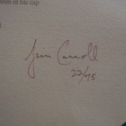 Detail - River Jordan (2001) - Broadside by Jim Carroll - signed & numbered Detail - River Jordan (2001) - Broadside by Jim Carroll - signed & numbered