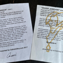 River Jordan Broadside - Example of Provenance - Unsigned 2017 - Dustin Getty River Jordan Broadside - Example of Provenance - Unsigned 2017 - Dustin Getty