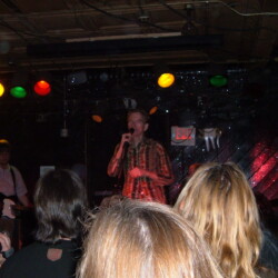 Jim Carroll at Lucky Dog Music Hall (Worcester, MA), 16 April 2005
Photo by Laura Vona