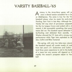 1966 Trinity School Yearbook - Varsity Baseball Story