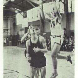 1967 Trinity School Yearbook - Basketball - Carroll (#42) Leaping