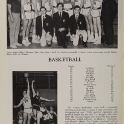 1968 Trinity School Yearbook - Varsity Basketball with Scores