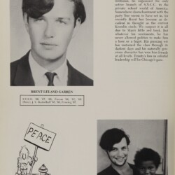 1968 Trinity School Yearbook - Brent Garren / Bunty Gargen