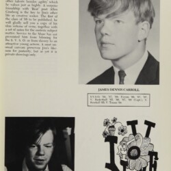 1968 Trinity School Yearbook - Jim Carroll