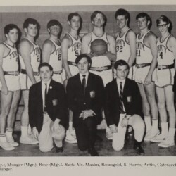 1968 Trinity School Yearbook - Varsity Club - Carroll is Captain holding the ball