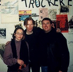 Jim Carroll with fans Tim and Maria